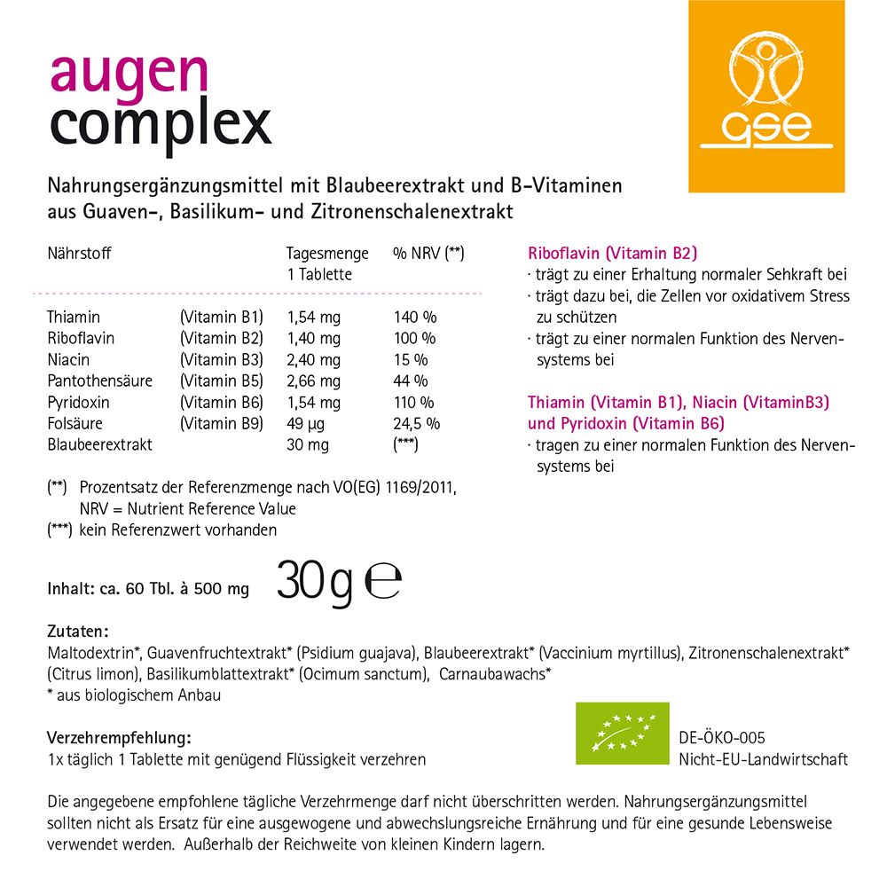 phyto vitamins Augen Complex
