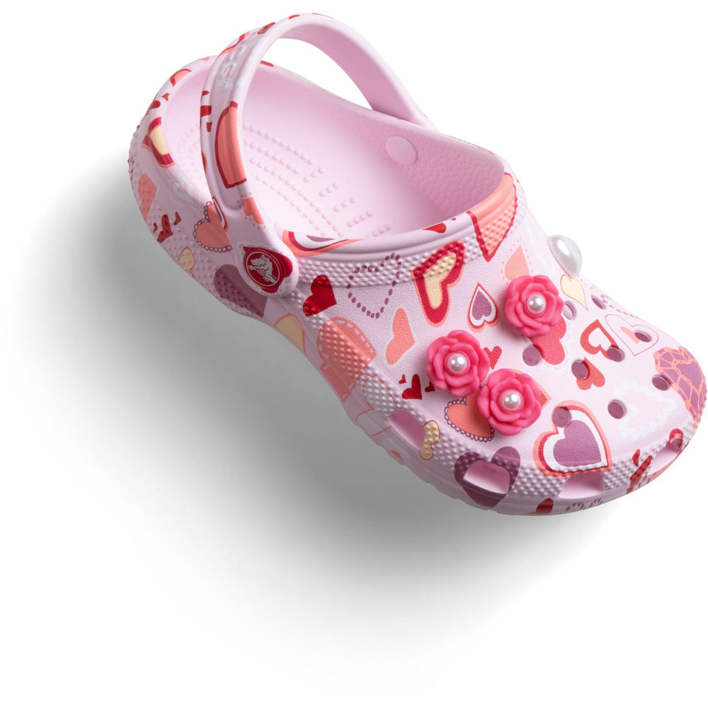 Køb Crocs Pink Milk/Hearts Classic VDay Clog K PkMk/Hts