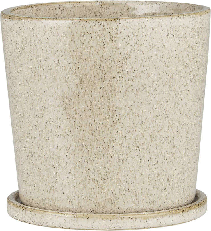 Ib Laursen Skjuler glaseret m/underskål Saga creme Creme