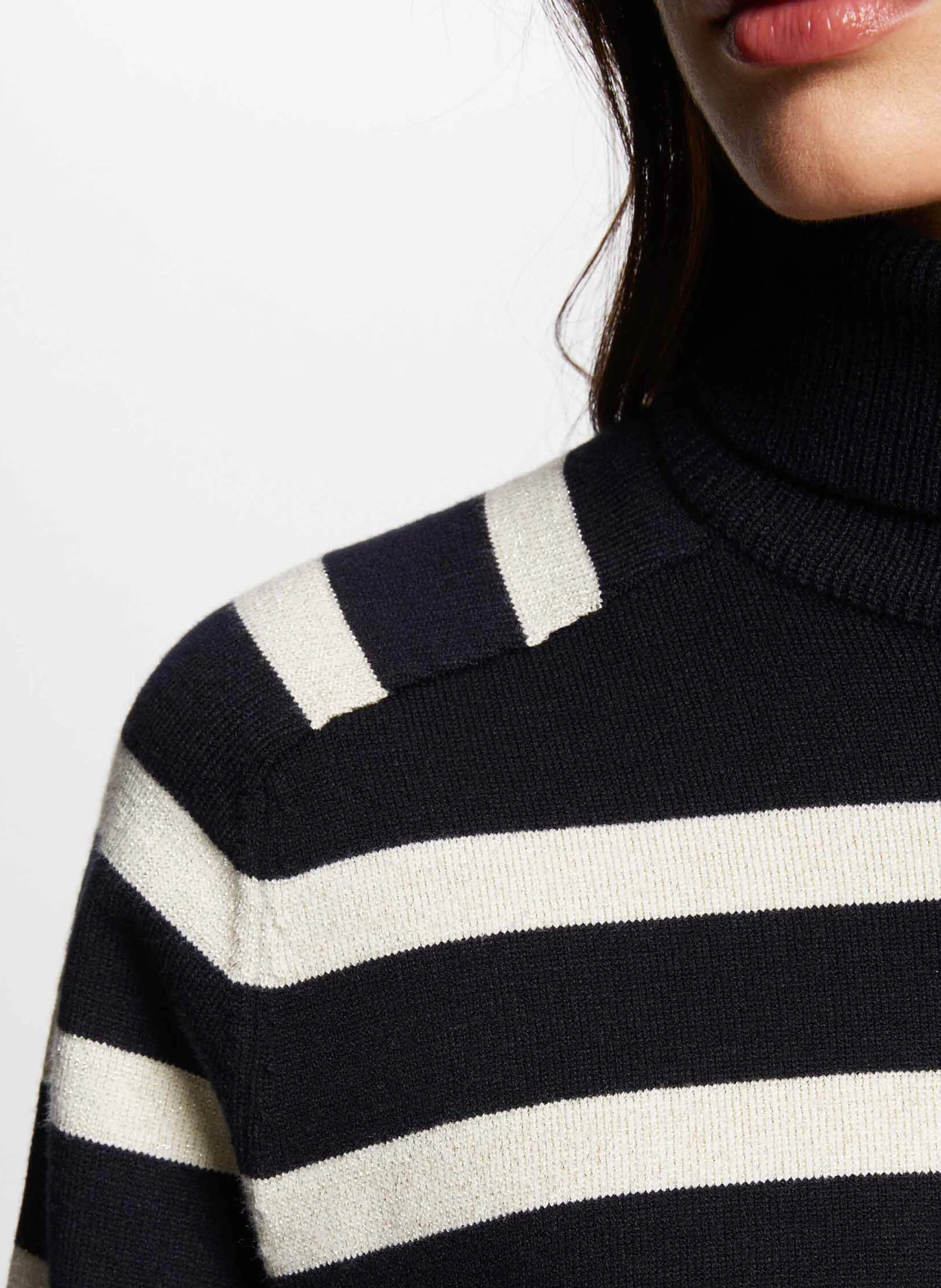 MLAGON - Pull droit col roulé | Bleu