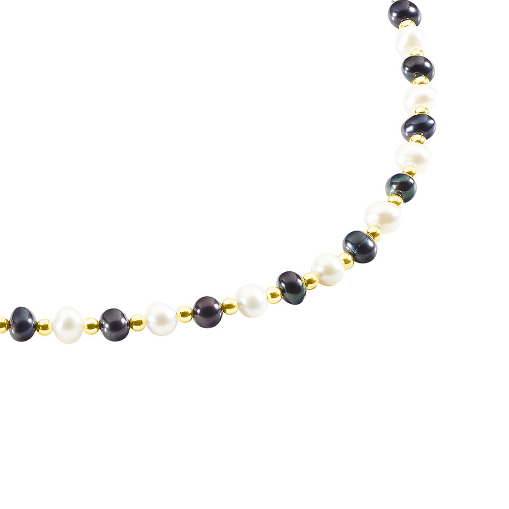 Collier Kenaae Or Jaune Perle De Culture