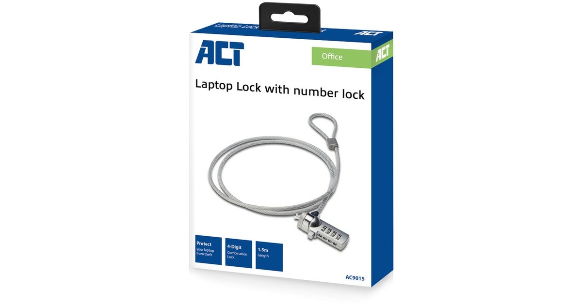 ACT ConnectivityLaptopslot met cijfercode AC9015 diefstalbeveiliging