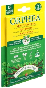 Orphea Mottenschutz Blätter Edelholzduft, 15 Stk