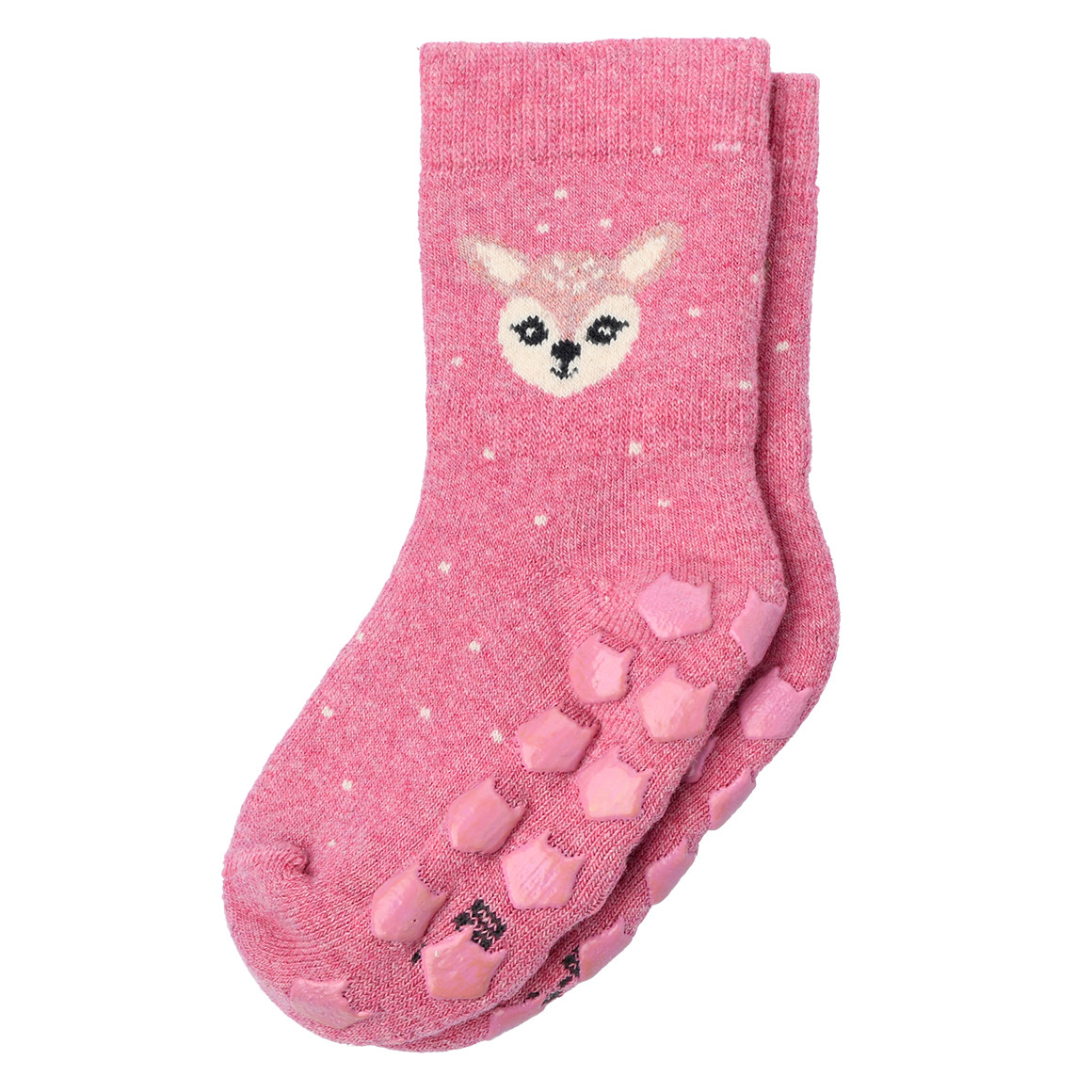Topomini 3 Paar Baby Stoppersocken mit Tieren fuchsia / mint / rosa