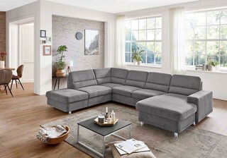SYSTEMPOLSTER Wohnlandschaft 234 x 311 x 166 cm Stoffbezug grey