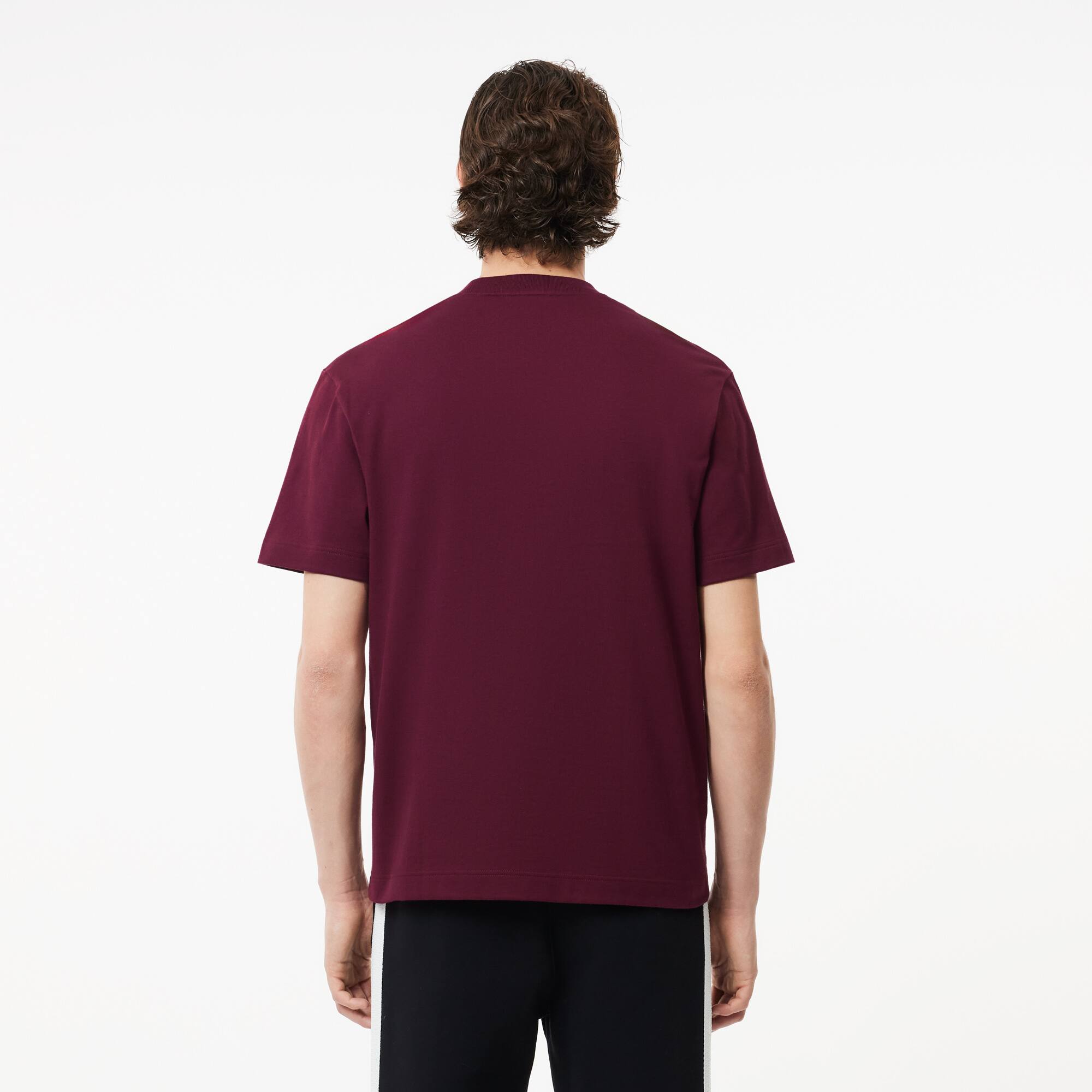 Robustes T-Shirt mit Tennis-Aufdruck, in Frankreich hergestellt T-Shirts - Rot - Lacoste - Herren