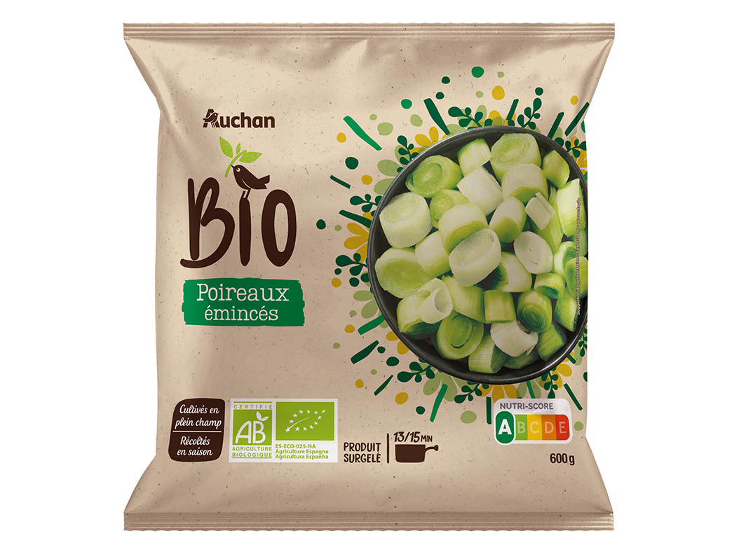 ALHO FRANCÊS AUCHAN BIO ÀS RODELAS 600 G