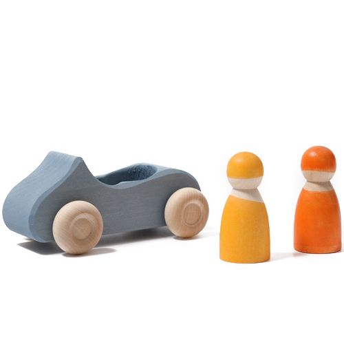 Grimm's cabrio auto - large - blauw