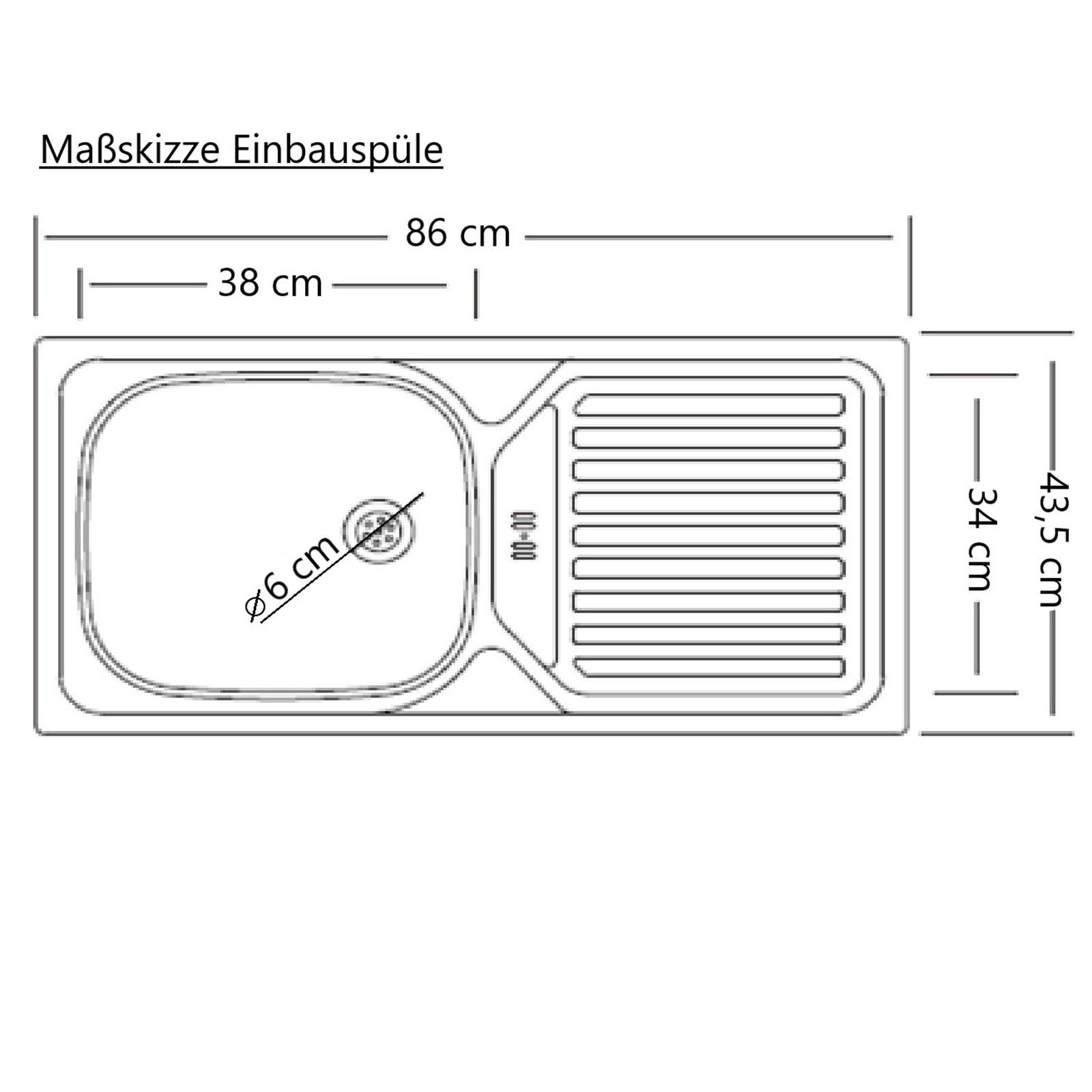 Küchenblock TURIN - matt grau - Wotan Eiche - mit E-Geräten - 240 cm