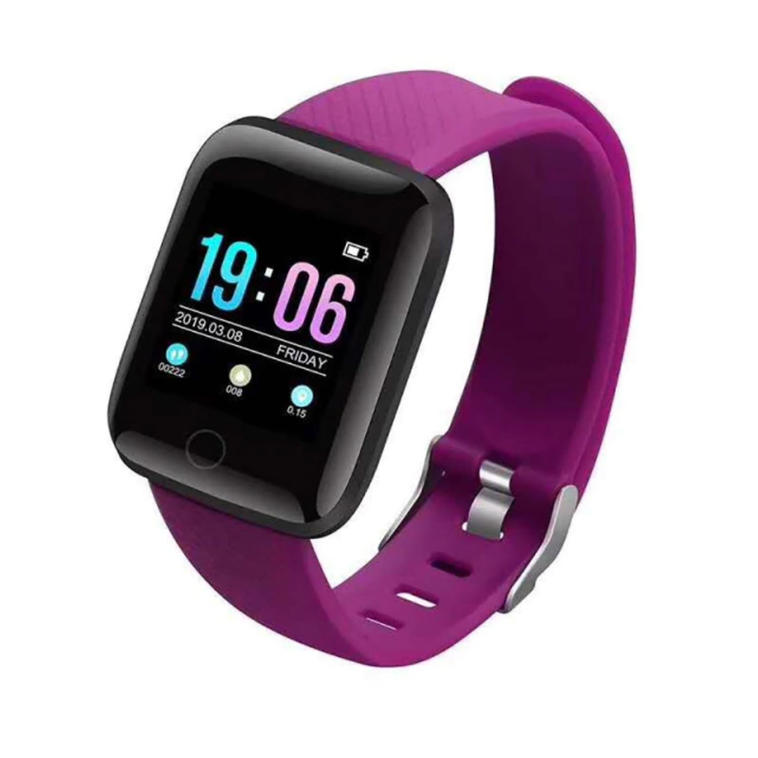 TPFNet Smart Watch / Fitness Tracker IP67 - Silikon Armband - Android & IOS - Rot