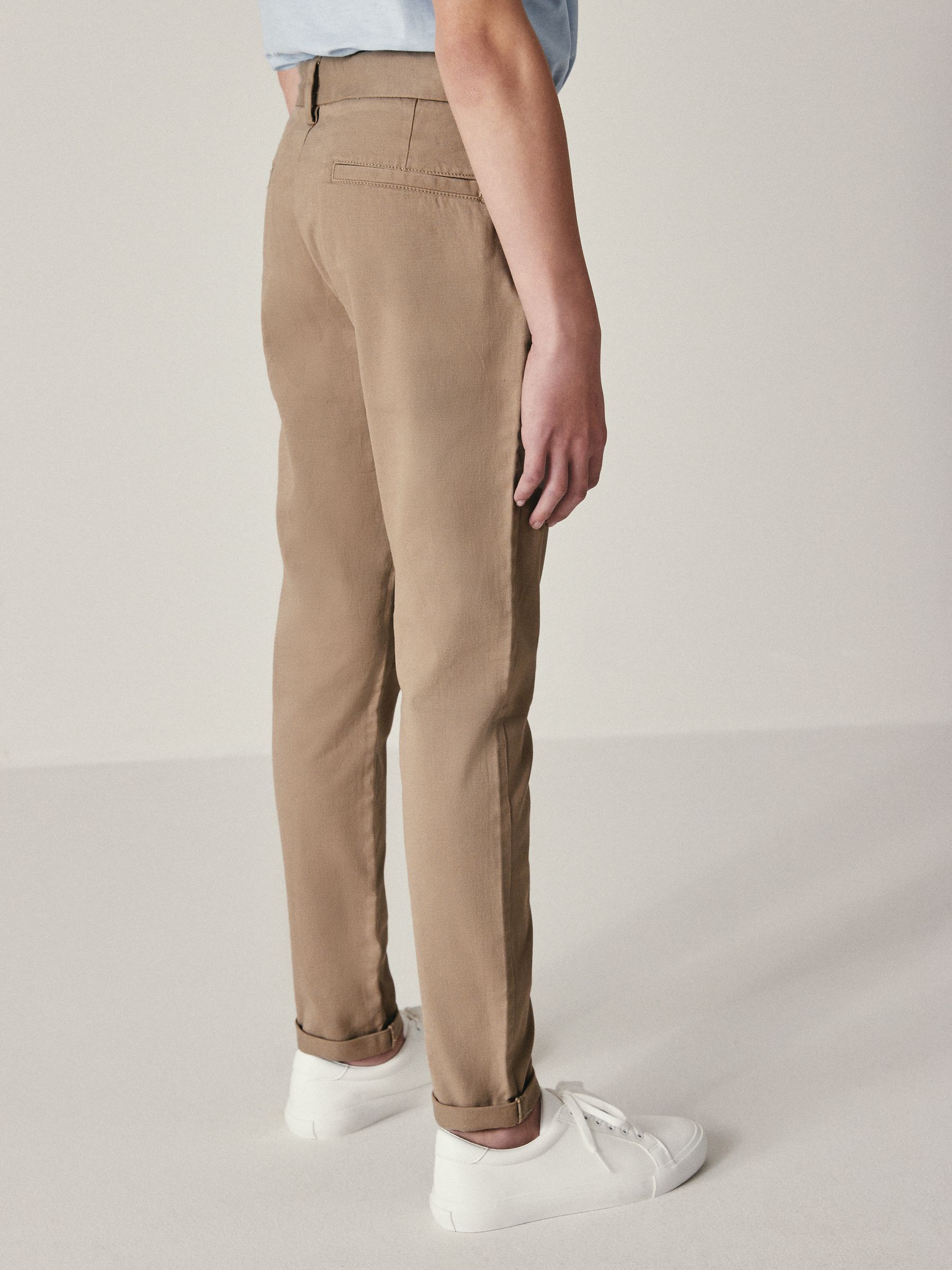 Pastelgeel - Stretchy chino's (3-17jr)