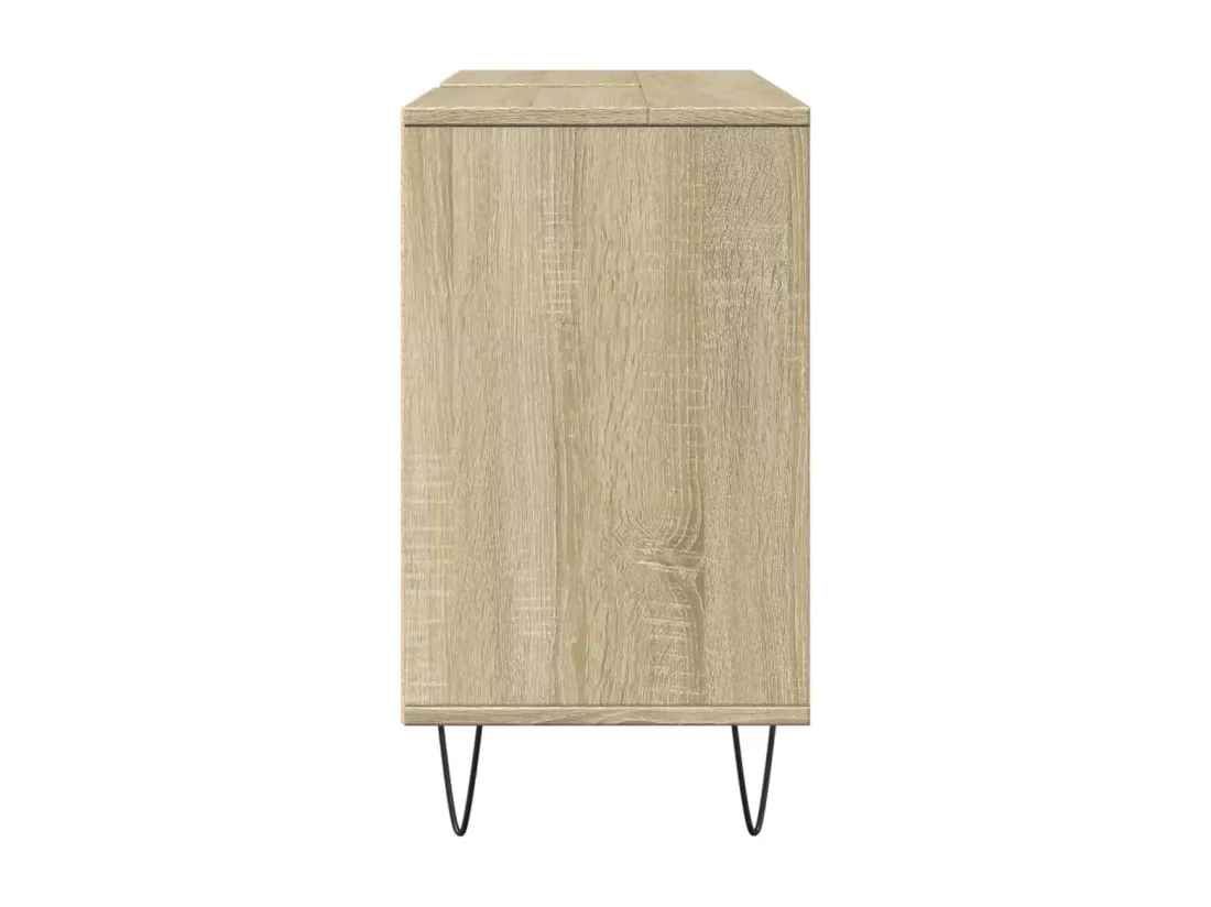 Armoire salle de bain chêne sonoma 80x33x60cm bois d'ingénierie