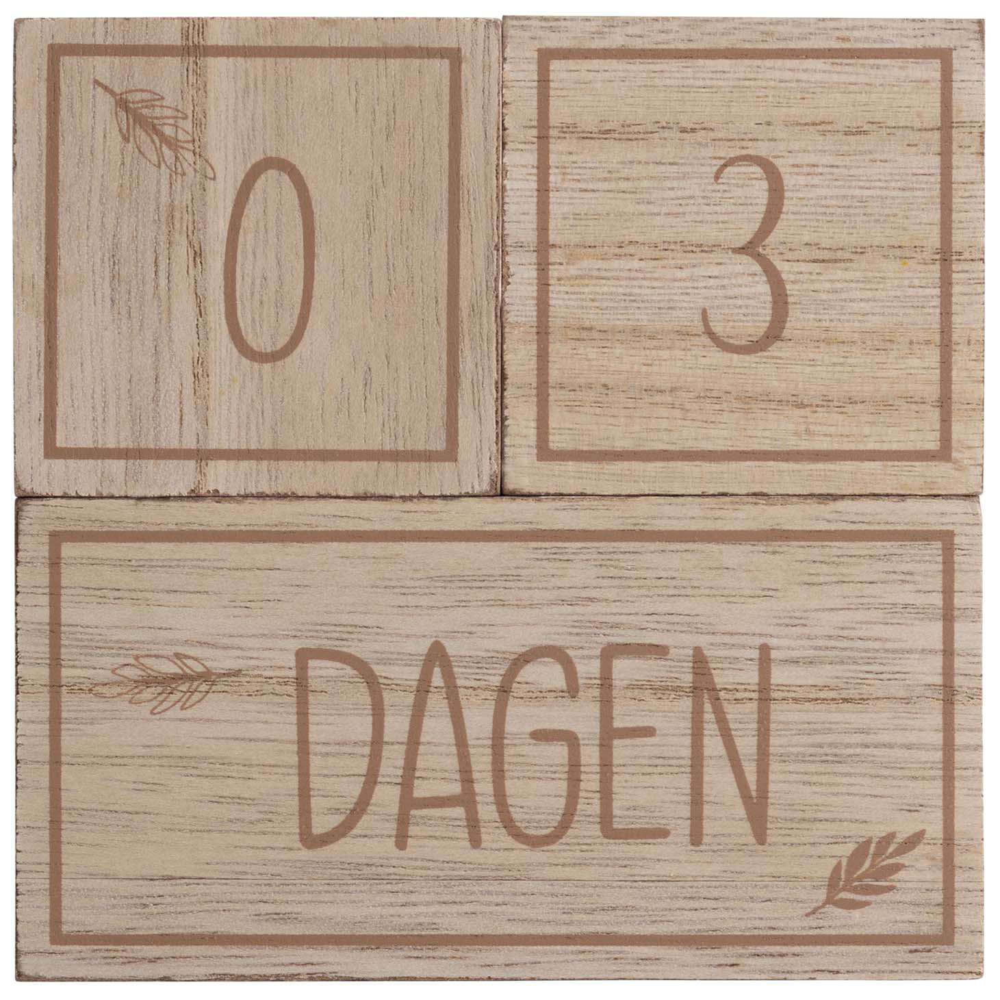 Prénatal milestone blokken hout bruin