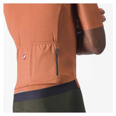Maillot Manches Courtes Castelli Espresso Marron