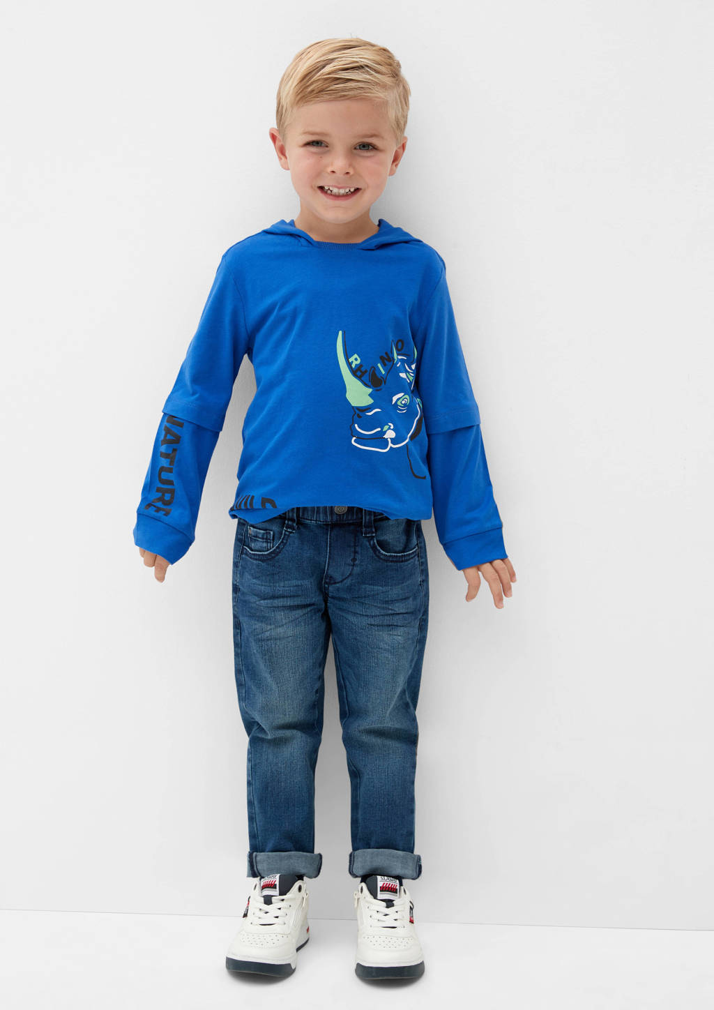 s.Oliver regular fit jeans donkerblauw