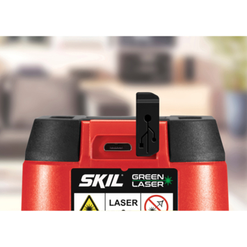 SKIL kruislijnlaser groen 20m 1912AA Li-ion accu - incl. USB lader en klem
