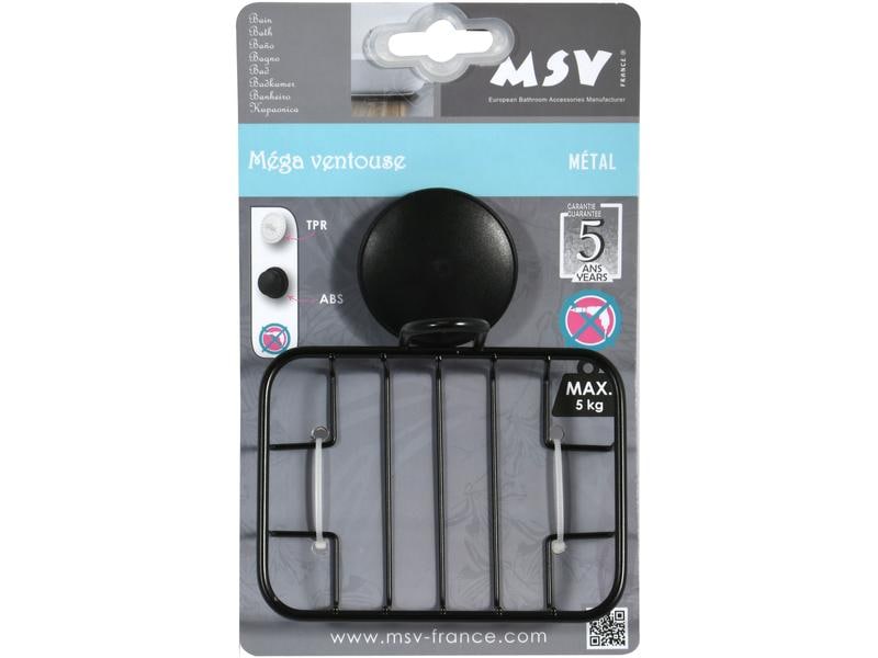 MSV Seifenblock-Halter Schwarz Halterung für die Seife