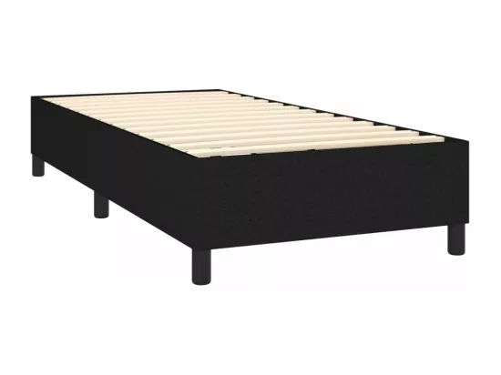 Sommier tapissier avec matelas et LED Noir 90x190 cm Tissu