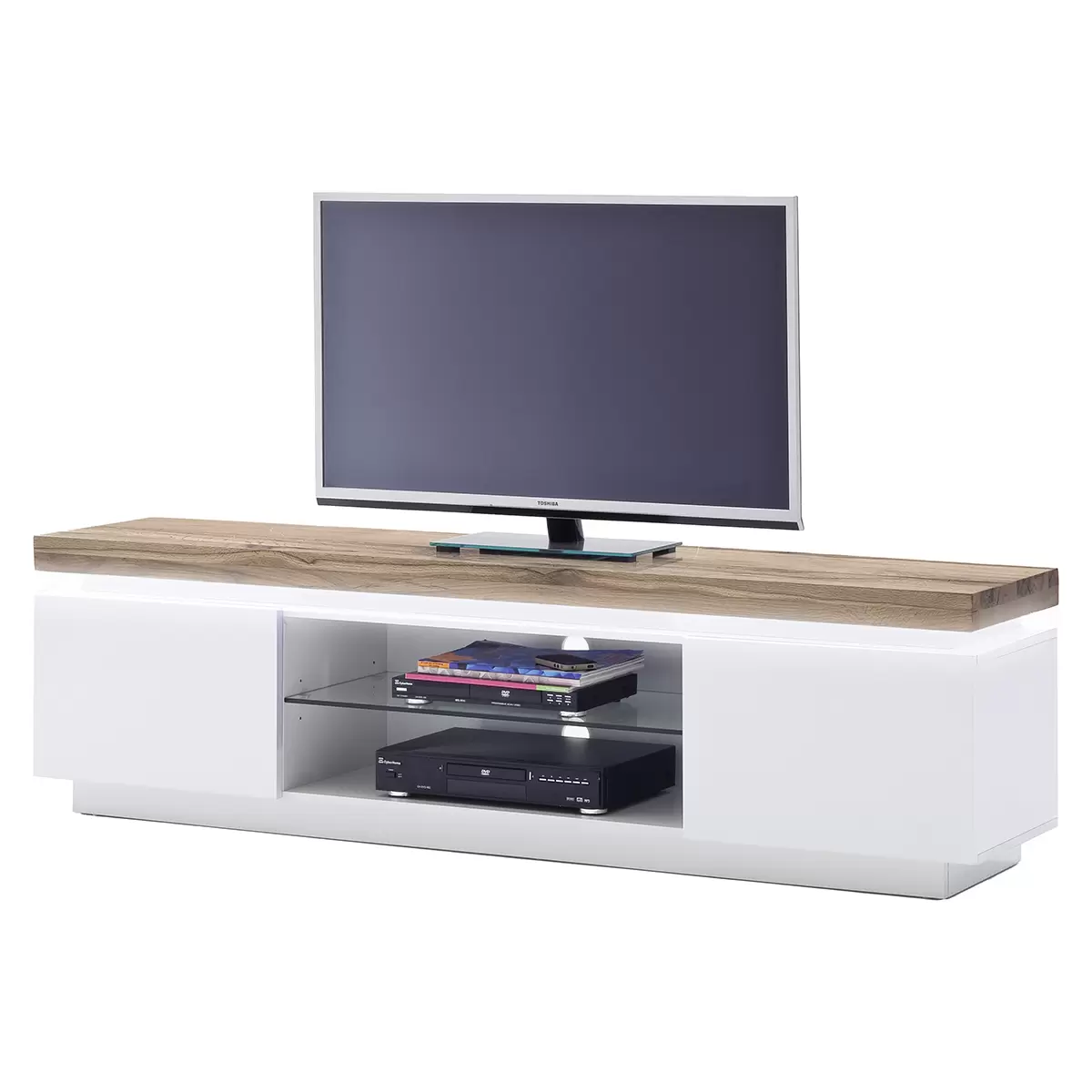 Lowboard Romina Artisan Eiche,weiss