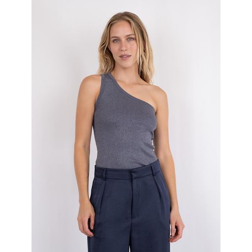 Neo Noir Clementine Glitter Knit Top, Steel Grey, 40