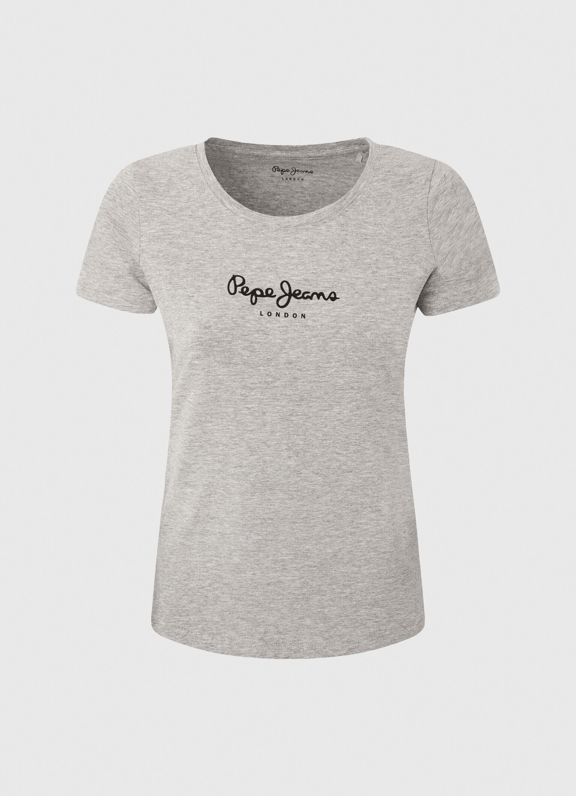 CAMISETA DE LYCRA COM LOGOTIPO ESTAMPADO - cinza mesclado