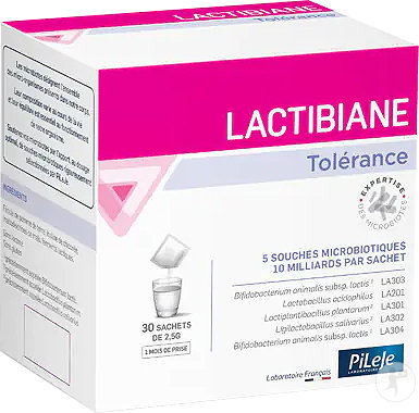 PiLeJe Tolérance Lactibiane Complément Alimentaire Sachets 30x2,5g