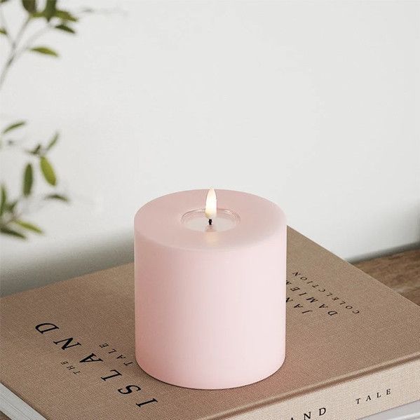 Deluxe Homeart - Led Kaars Licht Roze 10.0 x 10.0 cm