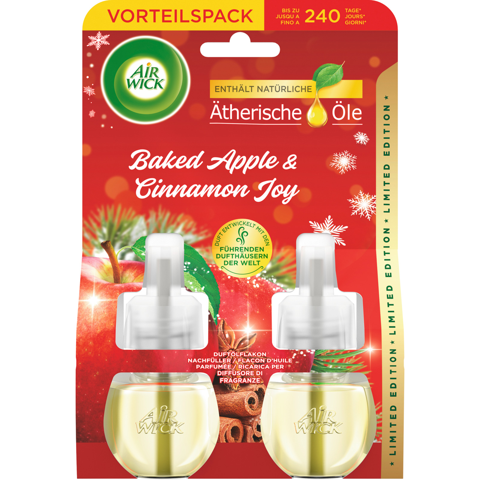 Airwick Lufterfrischer Apfel & Zimt Nachfüllpack 2 x 19 ml