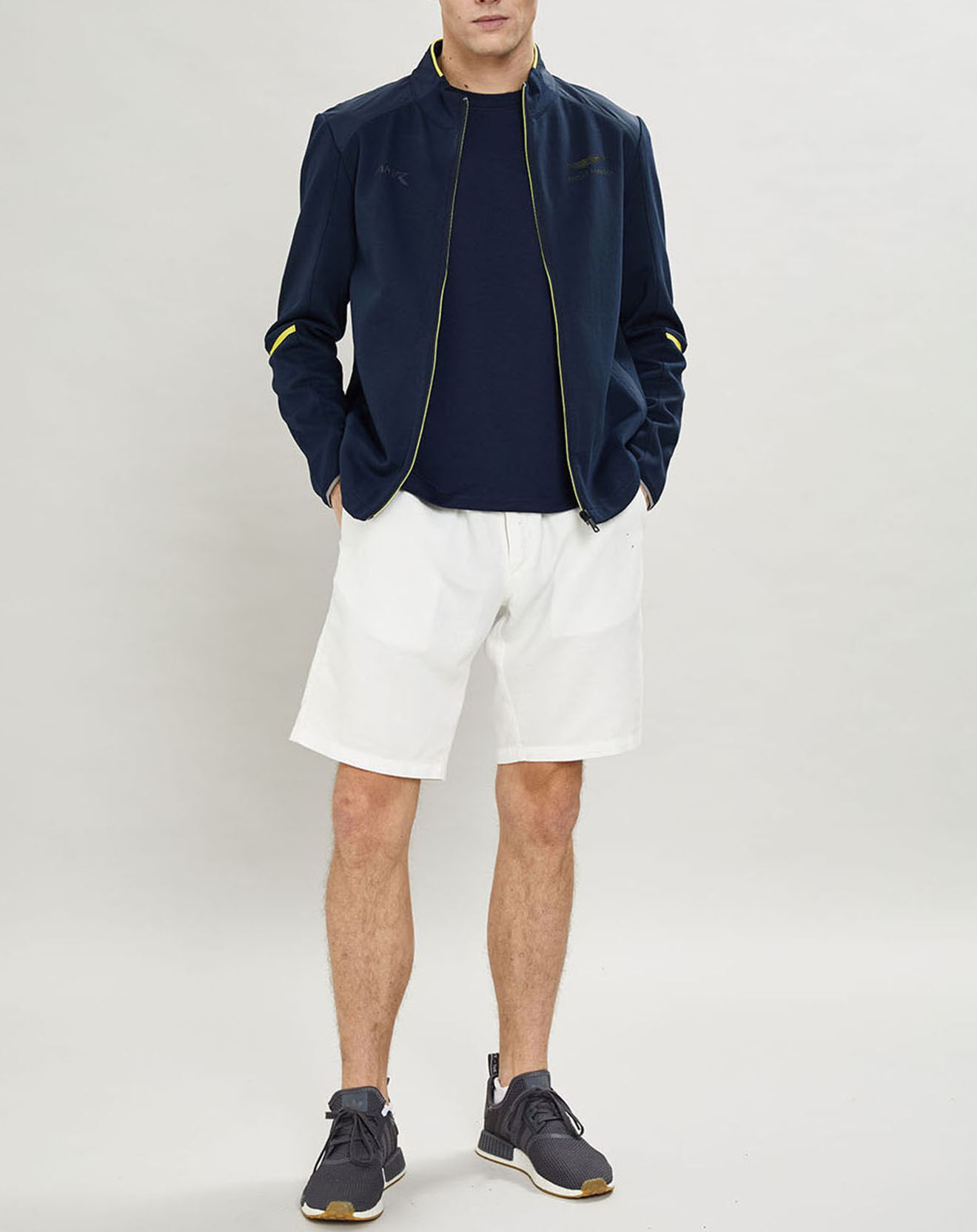 Hackett London Gilet zippé Aston Martin Racing bleu marine