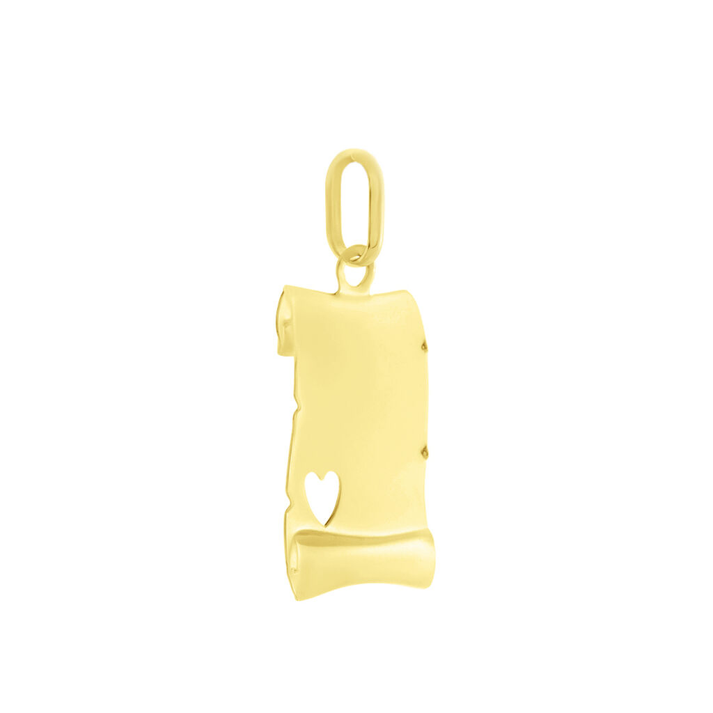 Pendentif Irenca Message Parchemin Or Jaune