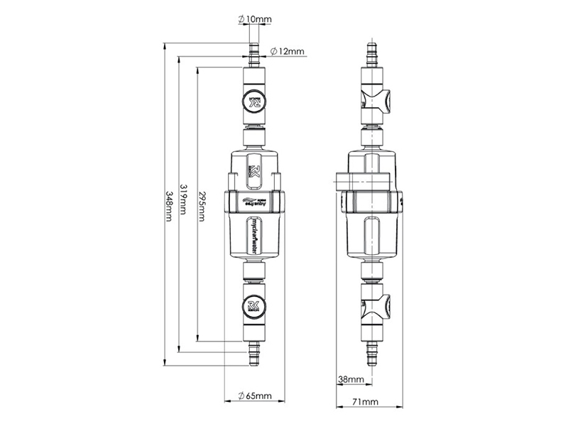 Reich myclean Sterile waterfilter voor schoon drinkwater - rechte slangtule