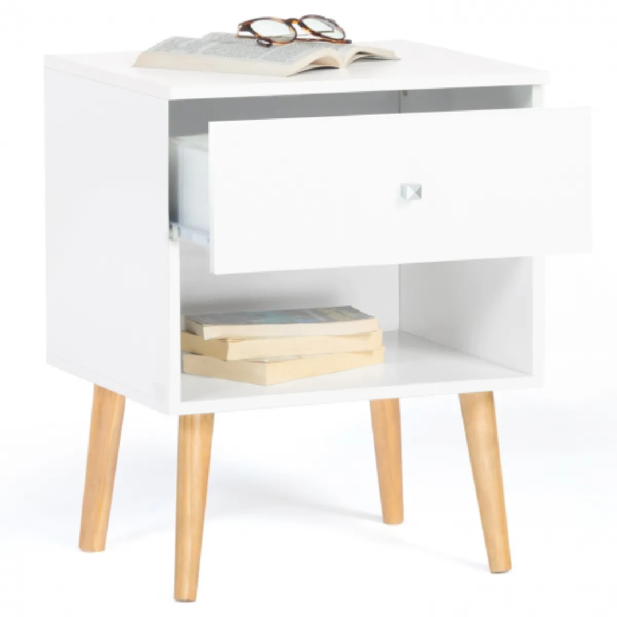 Idmarket MARKET Lot de 2 chevets EMMIE - Blanc