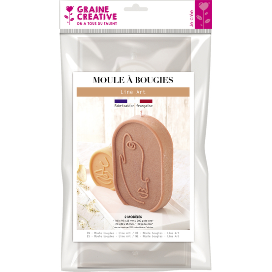 Moule thermoformé Line art pour fabrication DIY de bougies tendances