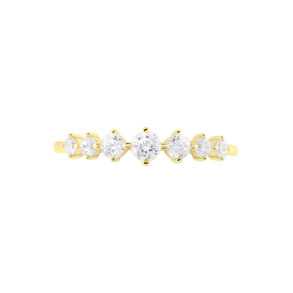 Bague Or Jaune Sunday Oxyde De Zirconium