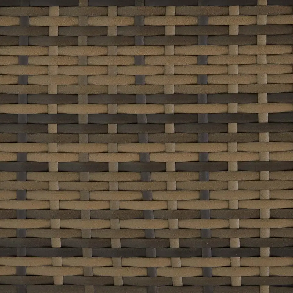 tectake - loungeset - wicker - natuurkleur / donkergrijs