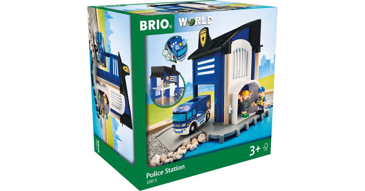 BRIOWorld - Politiebureau met voertuig Speelset