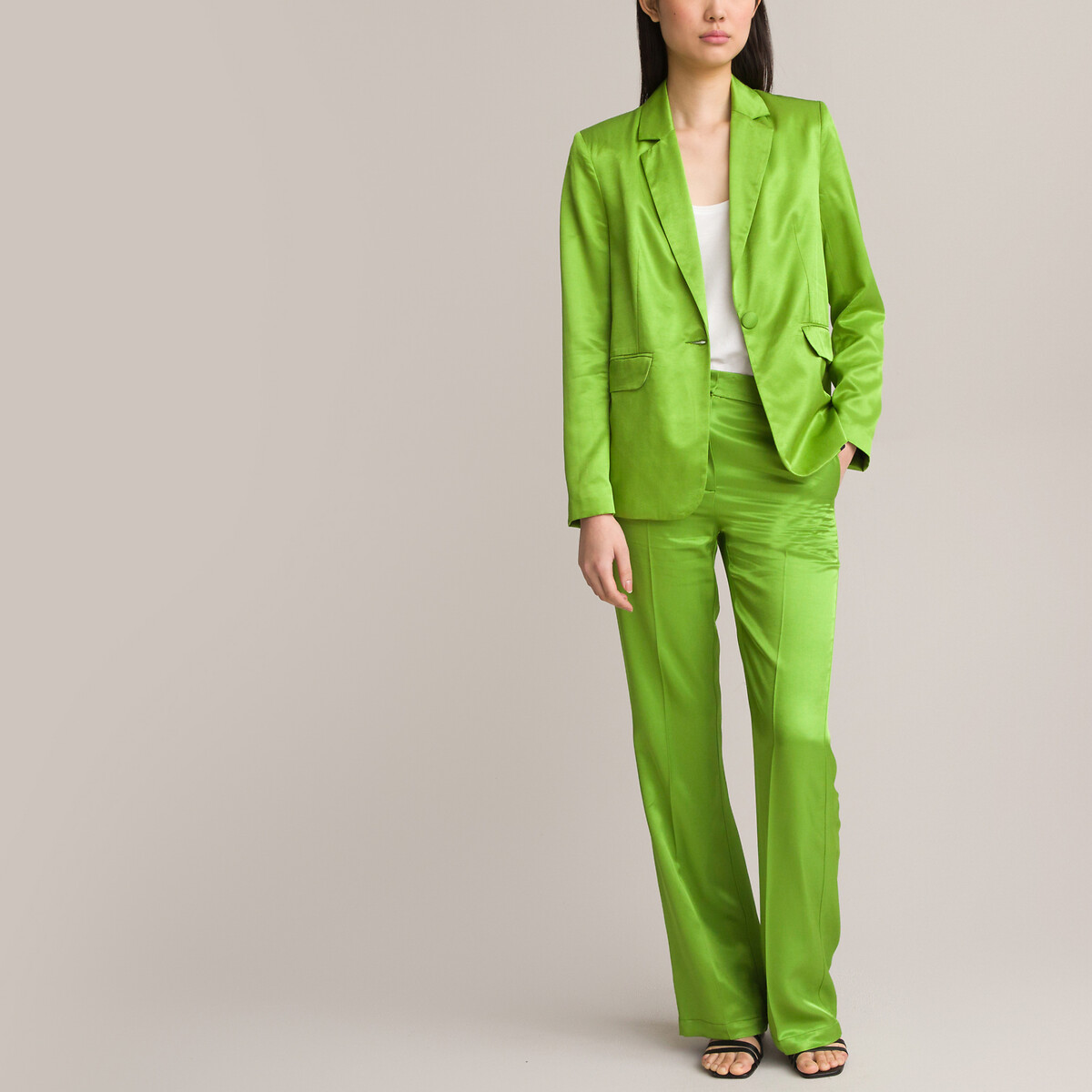 COLEÇÕES LA REDOUTE<br>Blazer acinturado em cetim