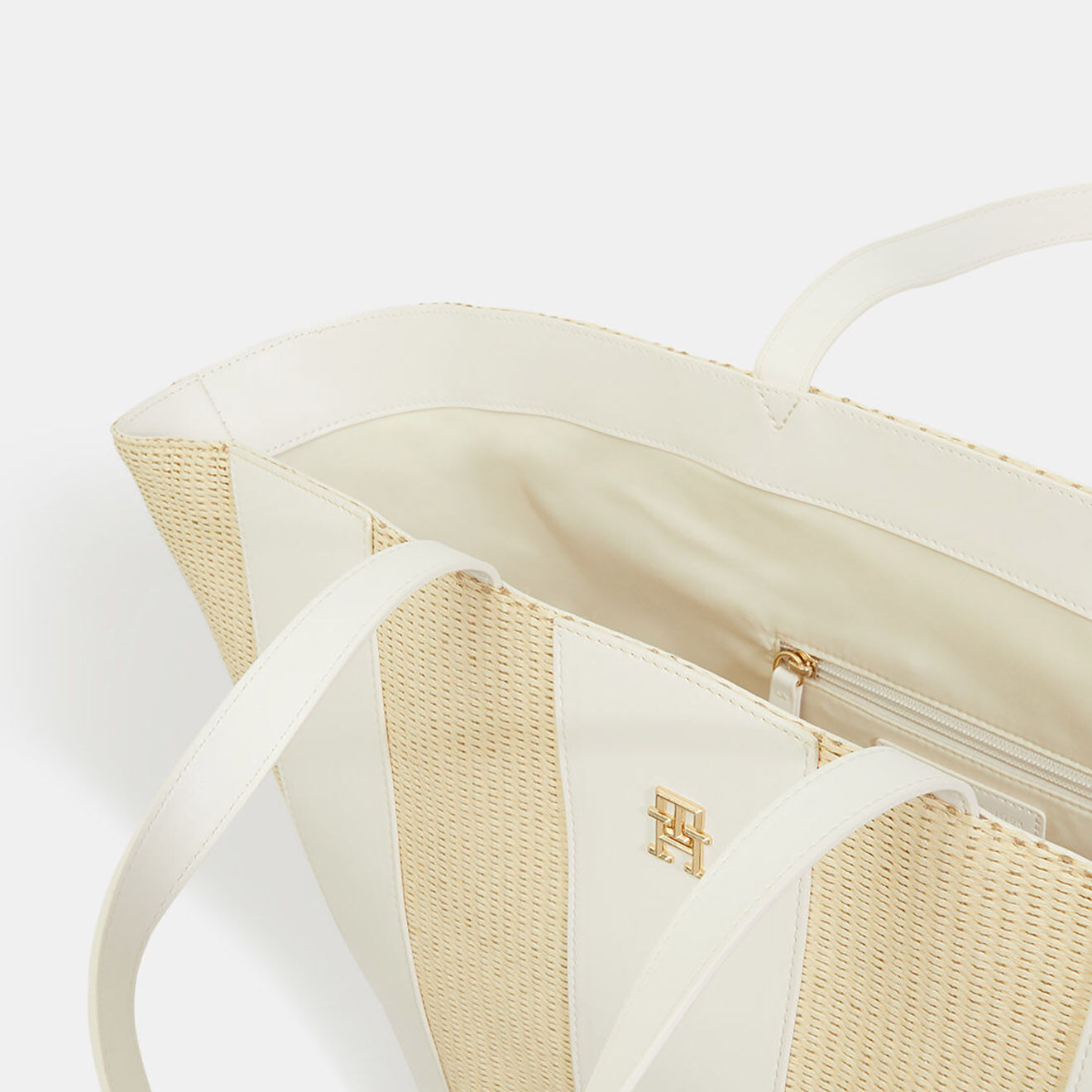Tommy Hilfiger Sa cabas Summer beige/blanc - 34x61x14 cm