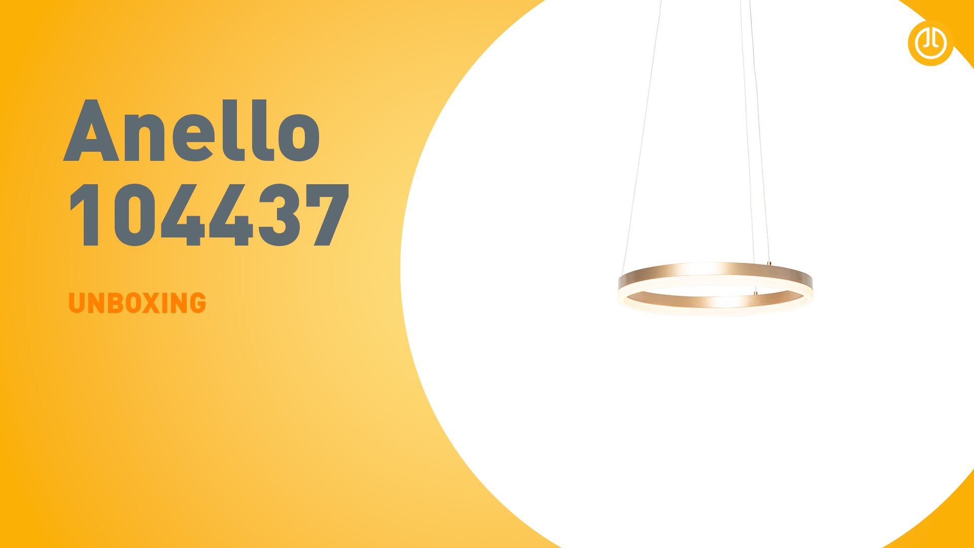 Design hanglamp goud 40 cm incl. LED 3-staps dimbaar - Anello