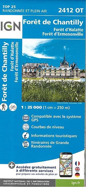 IGN - TOP 25 2412OT FORET DE CHANTILLY 1 25 000