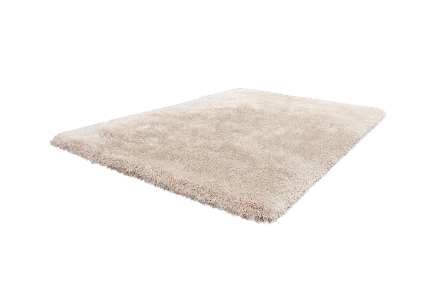 Velvique hoogpolig tapijt, effen ivoor, handgetuft, 80 x 150 cm