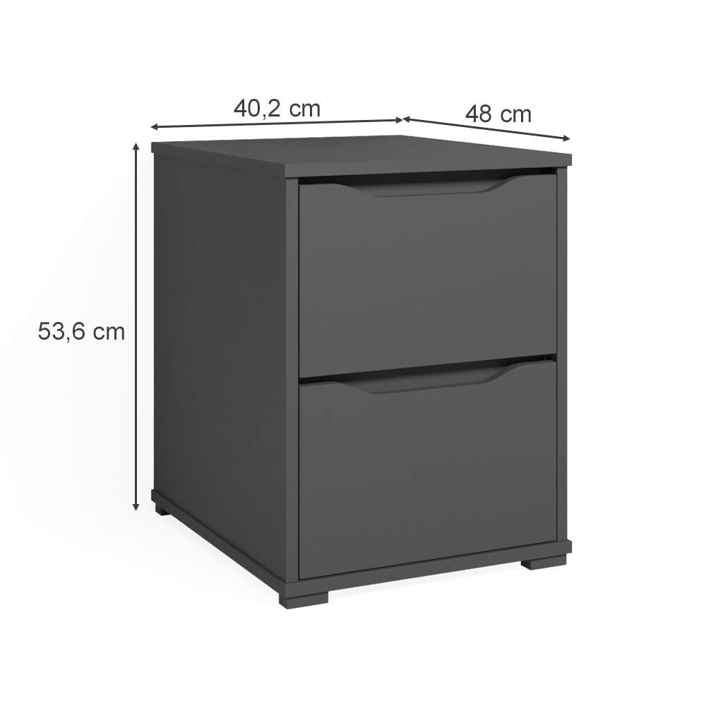 Vicco Kommode Nachtschrank Nachttisch Ruben Anthrazit Schublade Schlafzimmer