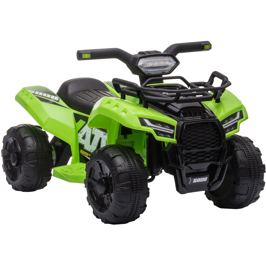 HOMCOM Elektroquad 6V Akku Elektroauto LED Frontlicht grün