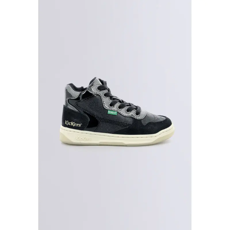 KICKLAX NOIR BRILLANT SNEAKERS HAUTES Synthétique Fille