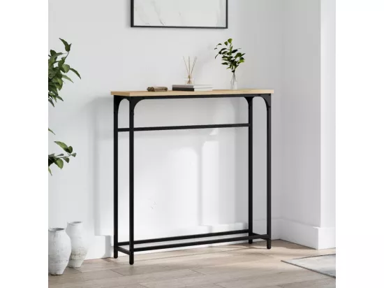 Table console chêne sonoma 75x19,5x75 cm bois d'ingénierie