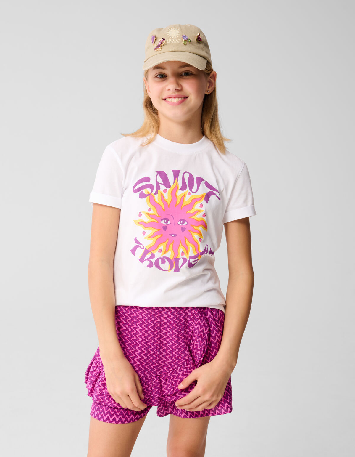 Saint Topez Artwork T-shirt Wit