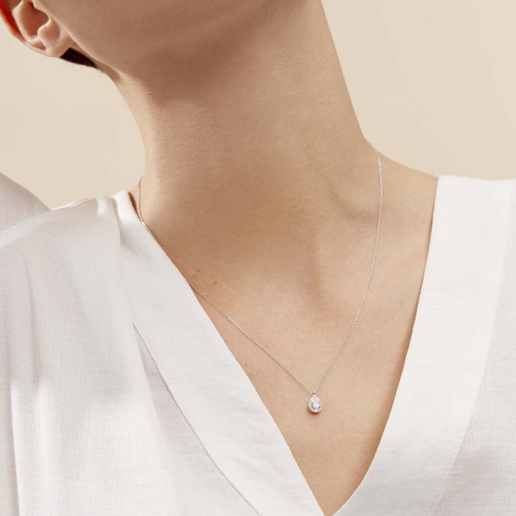Collier Georgina Or Blanc Diamant