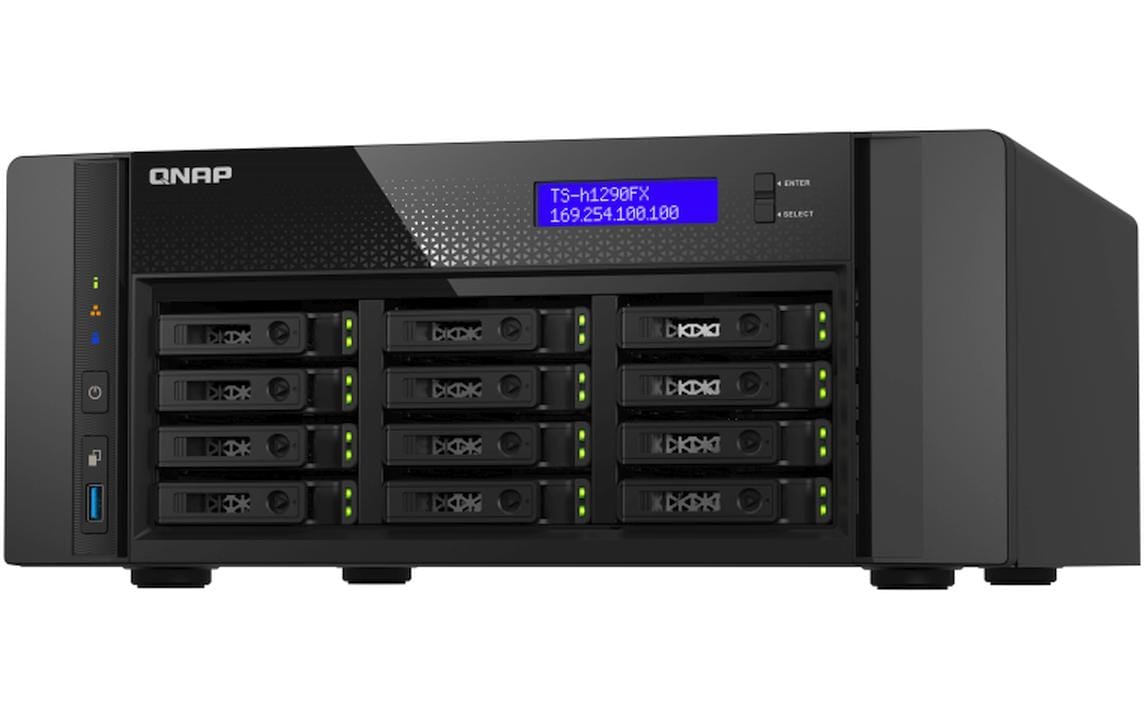 NAS TS-h1290FX-7302P-128G 12 Bay<br>Leistungsstarkes NAS mit 16-Kern-Prozessor und reibungsloser Übertragung