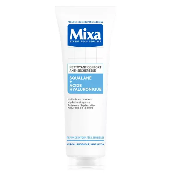 Mixa Comfort Cleanser Anti-Ressecamento com Esqualano e Ácido Hialurônico