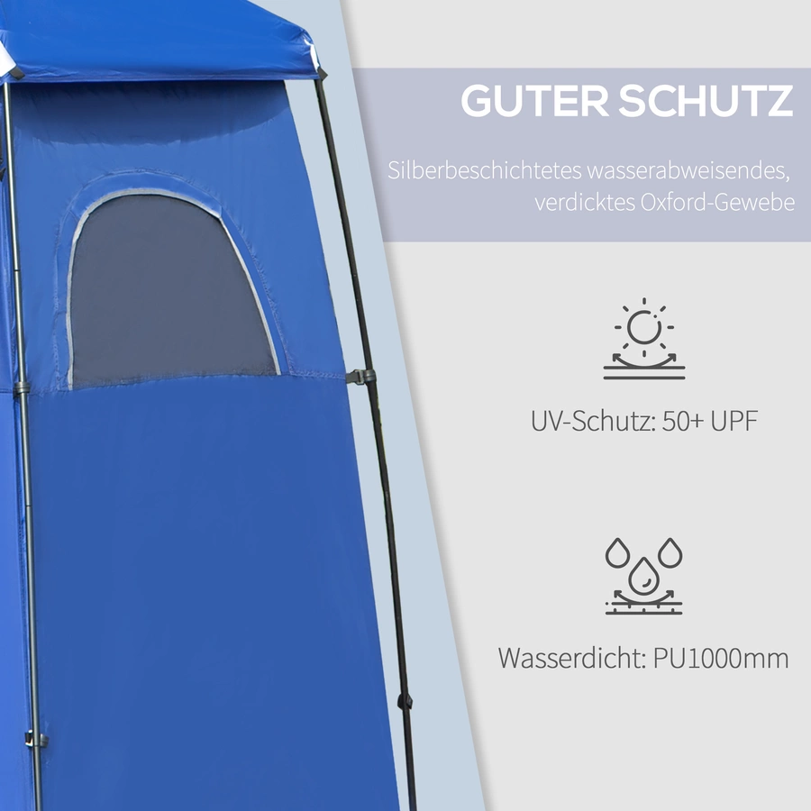 Outsunny Toilettenzelt mit Reißverschluss blau